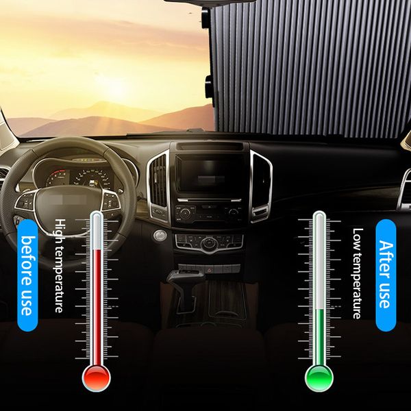 

car sunshade roller window blinds sun shade cover retractable windshield sunshade auto rear window foldable curtain awning