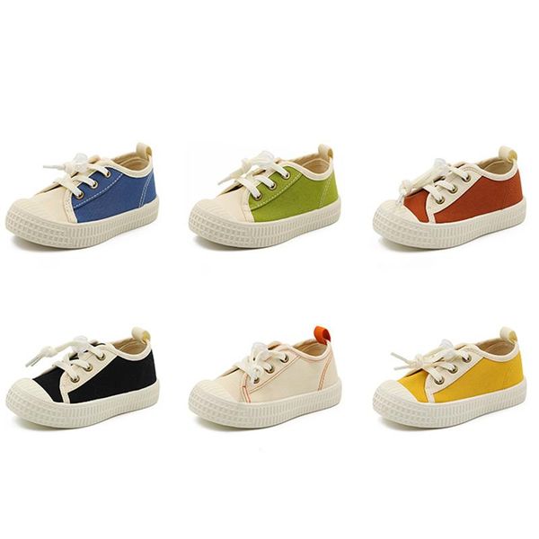 

kids shoes girls children canvas boy sneakers spring summer candy color classic running flat solid fashion athletic & outdoor, Black