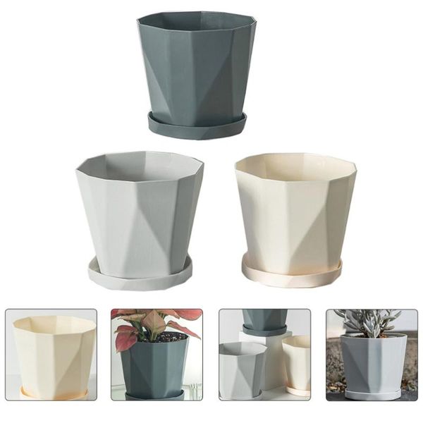 

planters & pots 3 sets modern decorative gardening containers beautiful balcony decoration