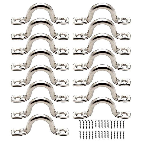 

rafts/inflatable boats 15pcs stainless steel peck plate eye plates ceiling hook kayak pad for canoe, canoe rigging