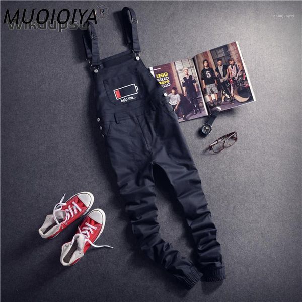 Calças dos homens Suspenders Bib Macacões Coreano Moda Personalidade Masculino Coveralllls Casual Roupas na moda para homens Cargo Calças Macacões