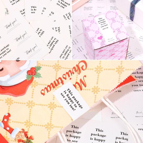

gift wrap day package decoration happy to see you for supportting my small business thank sealing labels greeting stickers