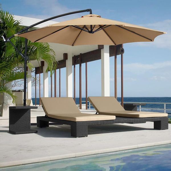 

shade beach umbrella replacement canopy garden patio 3 meters anti-uv polyester cloth pool outdoor rainproof parasol plage