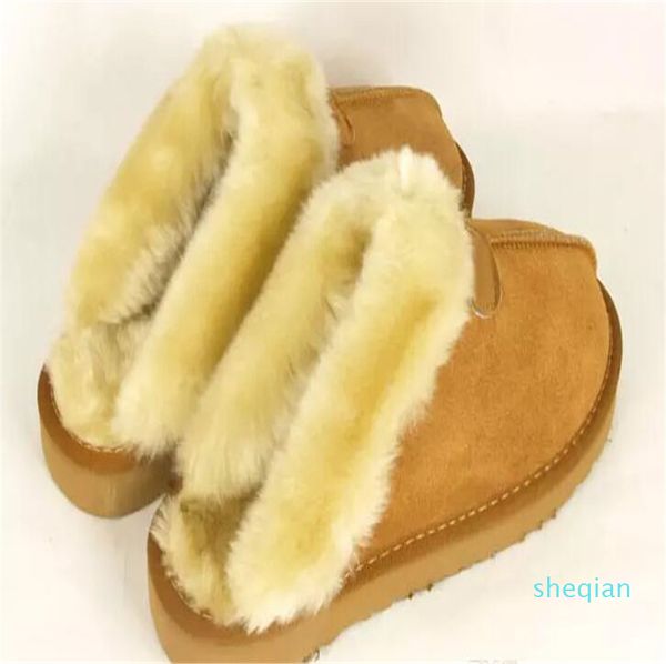 

designer men slippers warm cow-suede slippers men womens slipper womens boots snow boots indoor cotton slippers leather slipper, Black