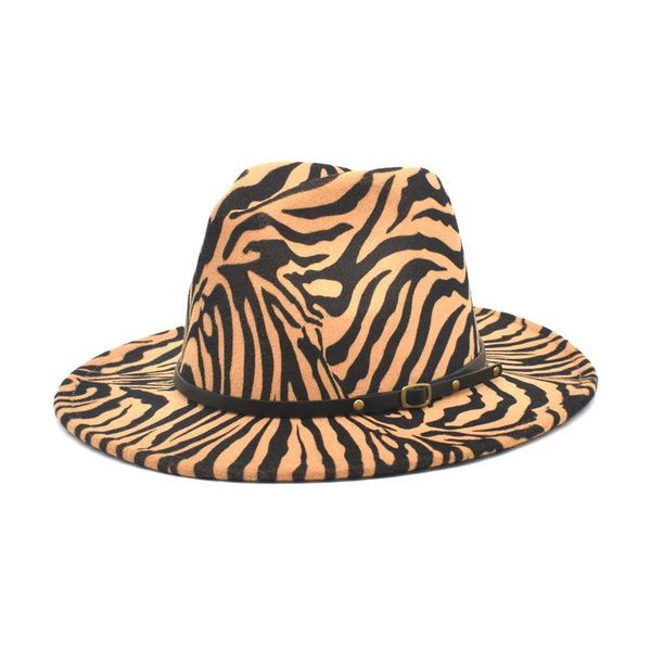 

wide brim hats zebra worsted hat outdoor travel a jazz fedoras fedora for women, Blue;gray