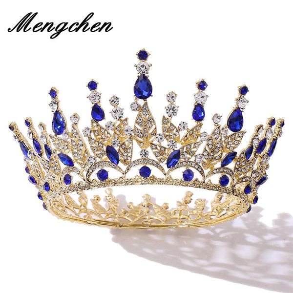 

hair clips & barrettes baroque luxury handmade colorful leaf rhinestone crystal bridal tiaras crown engagement headbands wedding accessories, Golden;silver