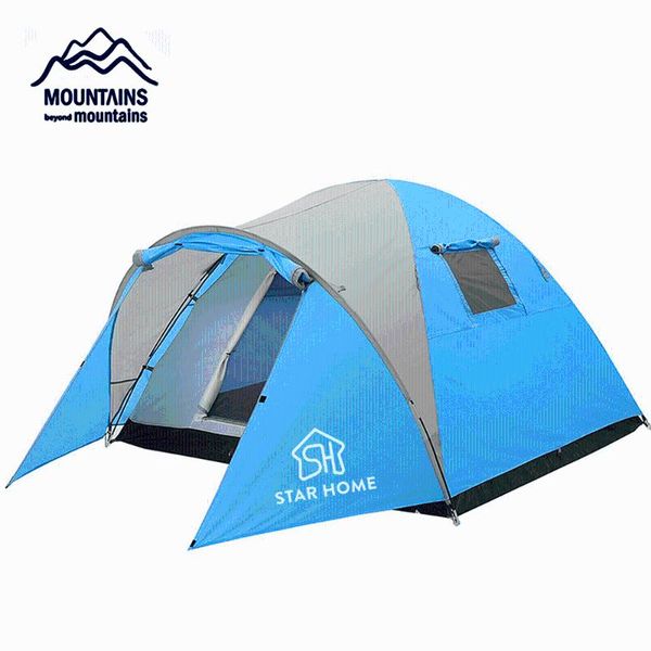 

outdoor tent 3-4 people camping 1 hall room rainproof waterproof sunscreen tents and shelters