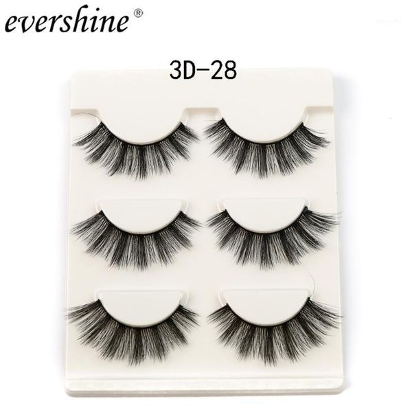 

1style 3 pairs natural false eyelashes fake lashes long makeup 3d mink eyelash extension for beauty #3d-281