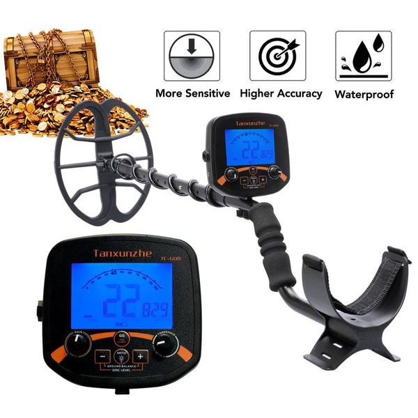 

metal detectors tc-600 detector 11 inch waterproof search coil handheld jewelrys treasure underground gold finder