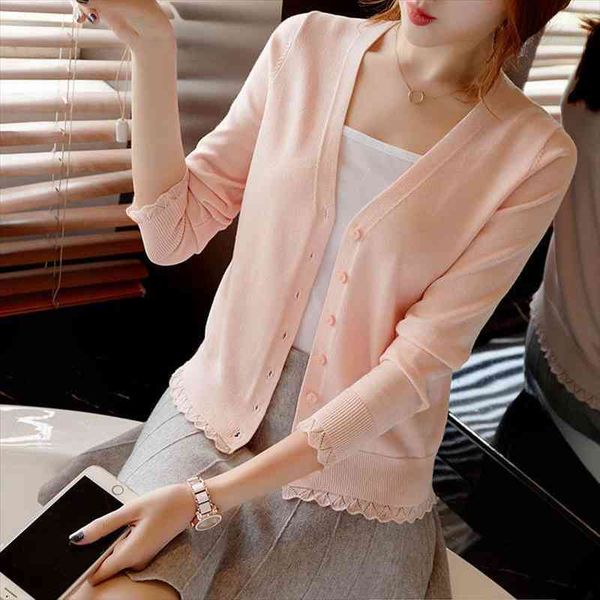

woman sweaters cardigan shawl spring summer fall v-neck long-sleeved shirt small shawl slim cardigan sueters de mujer, White;black
