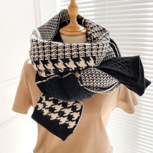 

scarves winter cashmere scarf lady design warm pashmina blanket knitting women shawl female decoration thick foulard 2021, Blue;gray