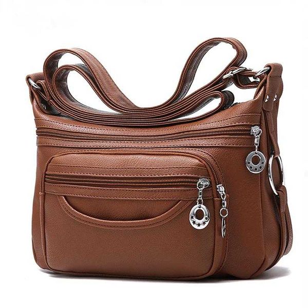 

evening bags ladies casual hobos crossbody women messenger soft washed pu leather shoulder bag female handbag zipper decoration