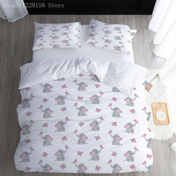 

bedding sets 3-pieceset of elephant pattern white quilt bedding, couple bedroom cover, duvet super texture multi-size bed cover