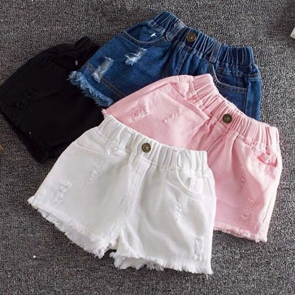 

2021 girls denim shorts teenagers summer lace short pants kids beach clothes casual childrens shorts for teenage girls, Blue