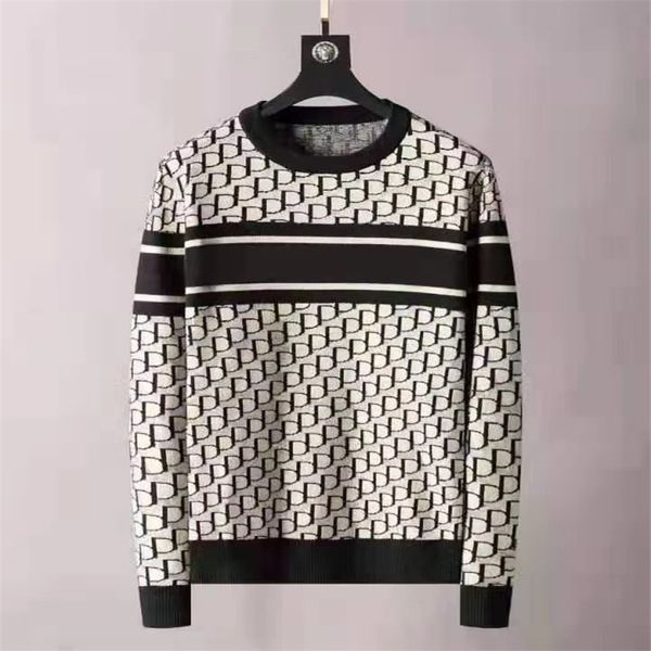 

2021 men's sweater designer luxury pullover double letter sweater, White;black