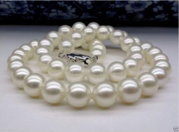 

earrings & necklace beautiful akoya pearl 9-10mm white 18" earring set, Silver
