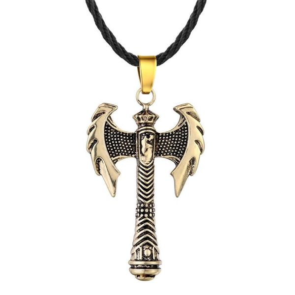 

retro men's axe necklace holiday gift alloy material domineering viking pendant necklaces, Silver