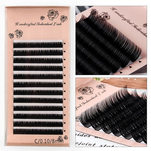 Shidishangpin Поддельные ресницы Индивидуальные ложные ресницы C D Curl Black Volume Reelashes Удлинитель на салоне красоты