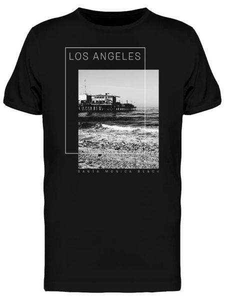 

Los Angeles Santa Monica Beach Men's Tee -Image by Shutterstock, White;black
