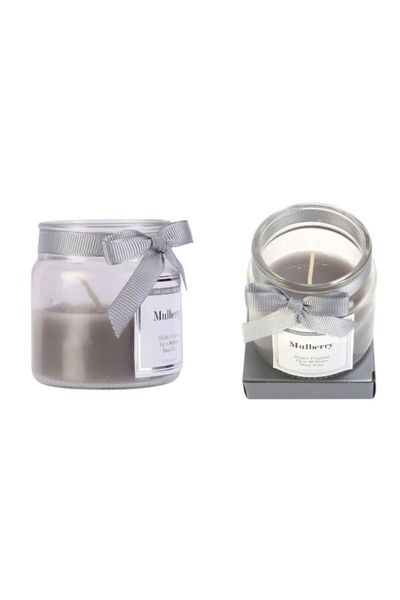 

glass body decorative candle, mulberry scented 6x6x8cm candles