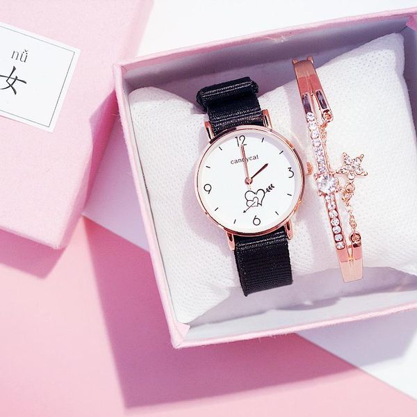 

wristwatches creative fashion women watches simple ladies quartz wristwatch casual canvas band female clock montre femme relogio feminino, Slivery;brown