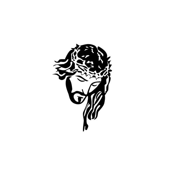 

12.2cm*17.8cm jesus christ vinyl car motorcycle personality sticker decal black silver c17-000180