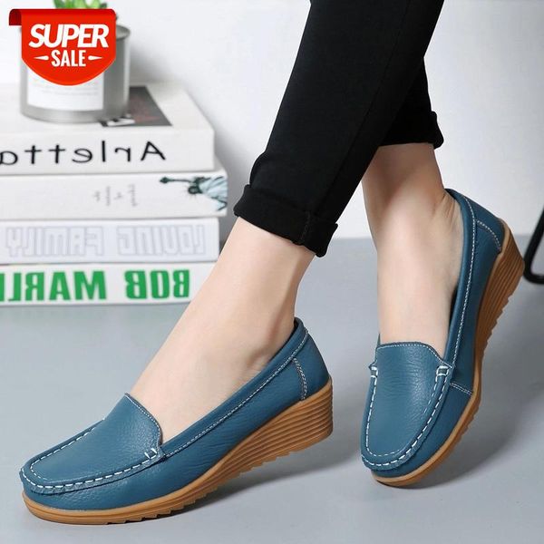 

woman flats casual loafers women slip-on flats shoes female leather women's loafers ballets shoes for women moccasins big size #zo8g
