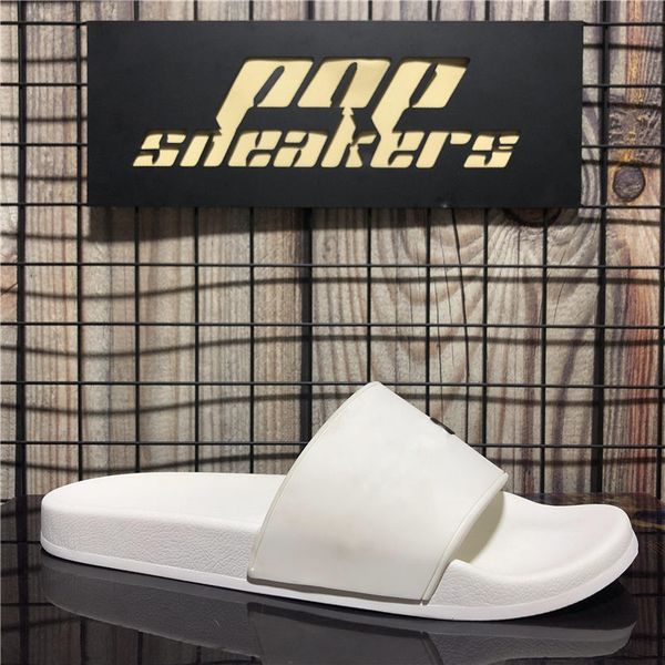 

wholesale pairs fashion men's women's rubber slippers designers sandals shoes slide summer fashions wide flat flops with box siz, Black