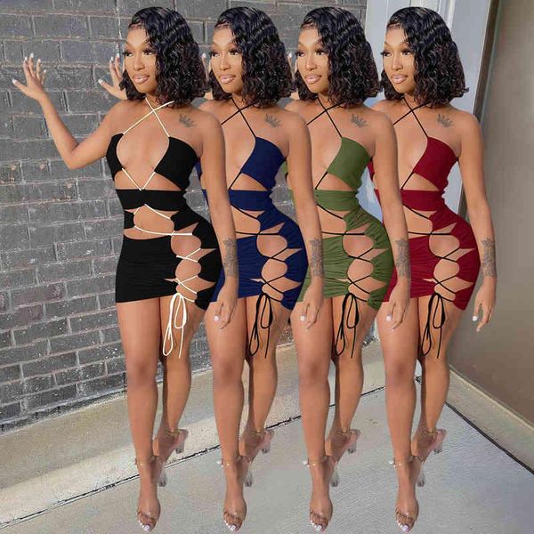 

women designers clothes 2021 jumpsuits spring and summer irregular drawstring dress bodycon rompers bodysuit club wear, Black;white
