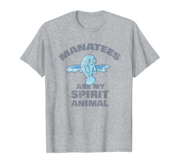 

manatee spirit animal funny sea cow t-shirt, White;black