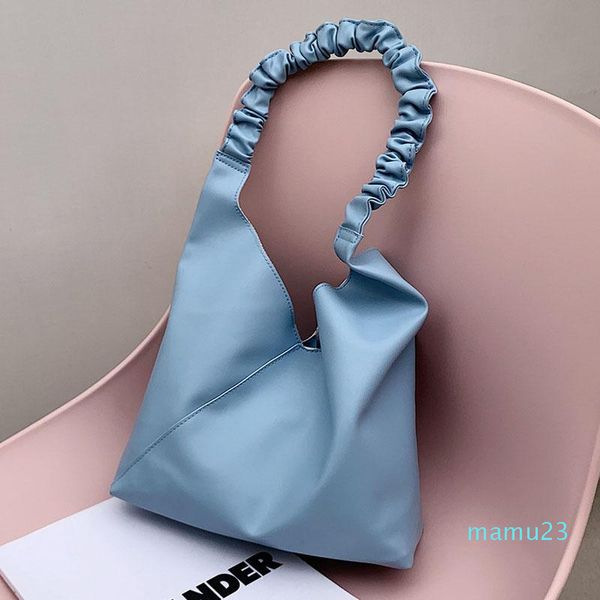 

evening bags women's shoulder 2021 portable large-capacity fashion underarm handbags pleated handle elegant texture solid color bag