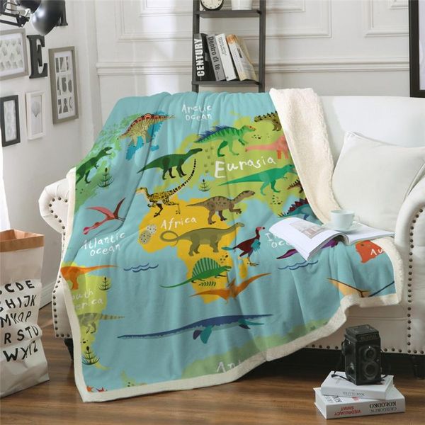 

scarves 3d print rectangle sherpa blanket wearable throw fj103, Blue;gray