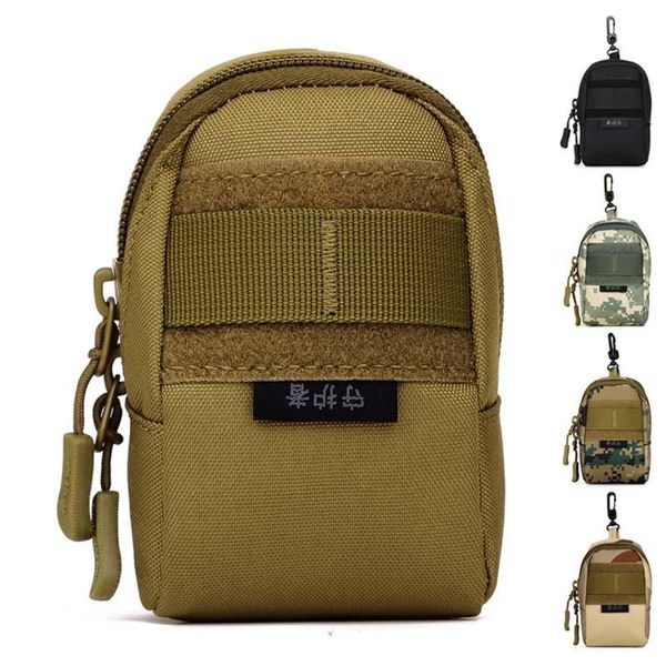 

outdoor tools bags nylon durable hook cover tactical bag attachable belt camping pouches universal