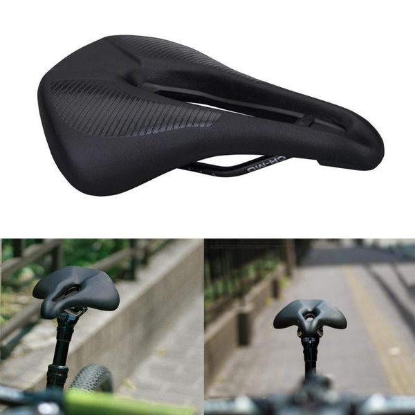 

bike saddles balugoe seat absorb breathable padded steel racing saddle hollow pu bicycle for cycling