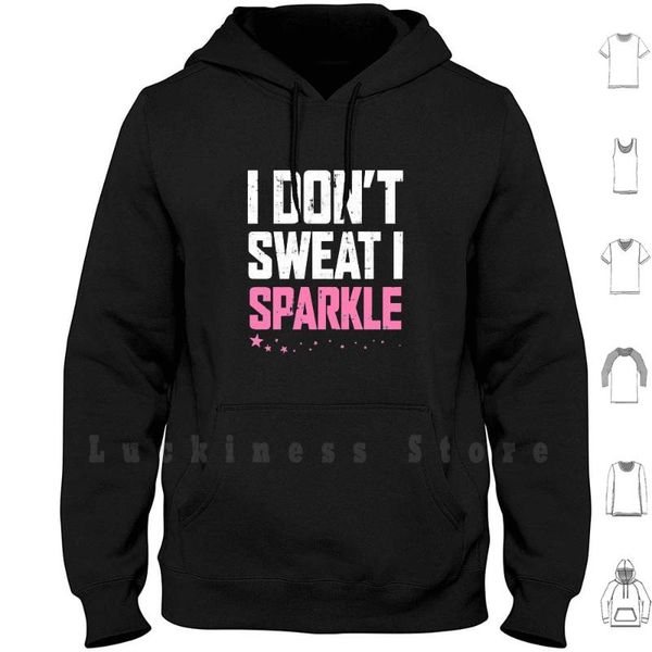 

men's hoodies & sweatshirts i don't sweat sparkle long sleeve dont, Black