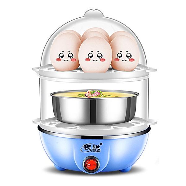 

egg boilers huanji mini electric eggs boiler multifunctional cooker steamer home kitchen food boiling removable double tray a154