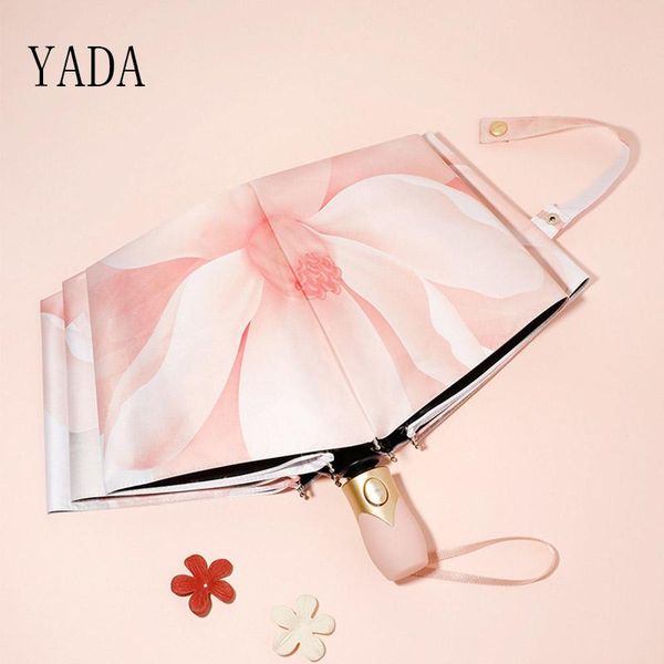 

umbrellas yada 2021 ins love automatic charm rain women uv pink flowers umbrella for womens windproof folding ys200019