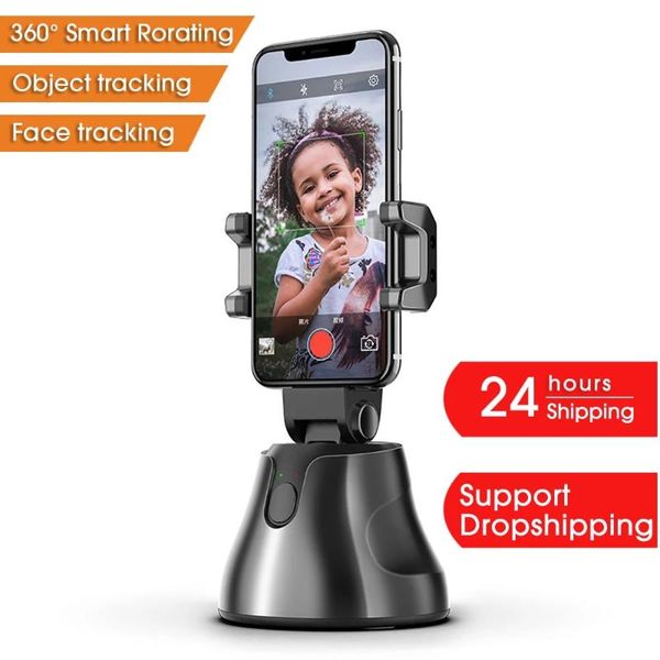 

selfie monopods 360 all-round rotation smart shooting gimbal auto face object tracking for smartphone camera vlog live stick