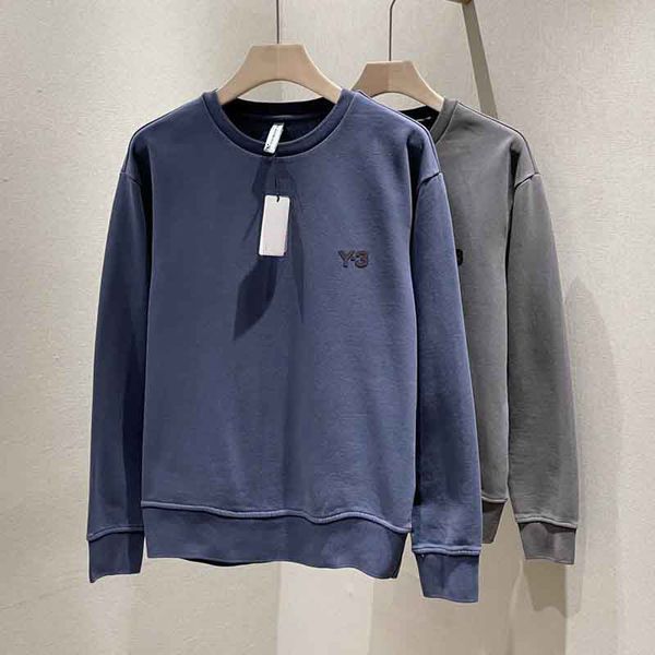 

men's sweater y-3 laminated letters casual sports round neck y3 pullover casual long-sleeved shirt, Black