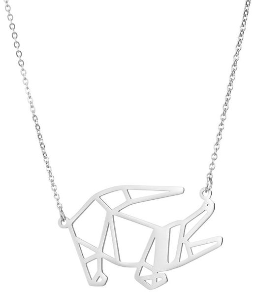 

pendant necklaces zam003 selling 2021 design steel color necklace animal crocodile shape stainless for gift, Silver
