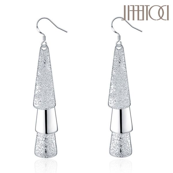 

doteffil 925 sterling silver frosted three leaves earrings charm women jewelry fashion wedding engagement party gift, Golden