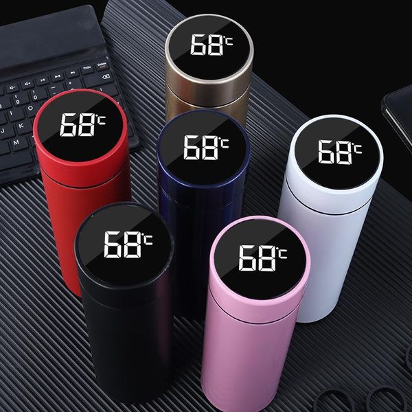 

water bottles intelligent color changing temperature insulation cup stainless steel vacuum leak-proof travel
