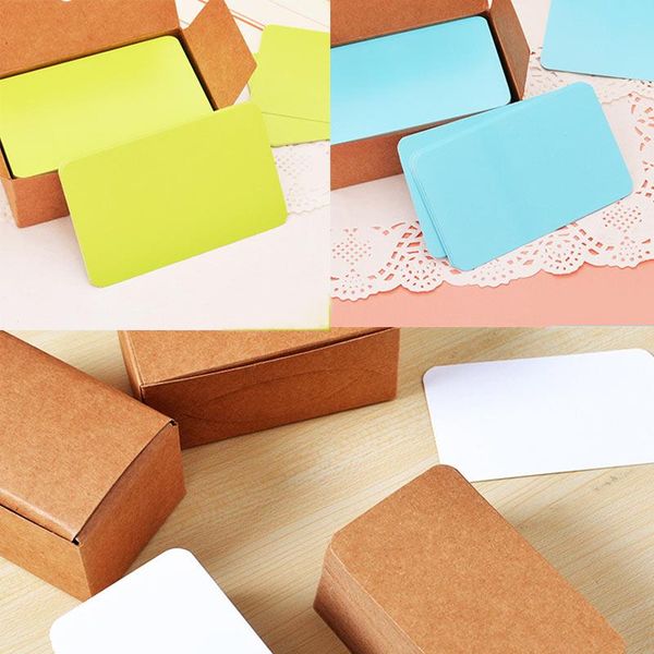 

100pcs vintage blank card diy greeting cards graffiti word wedding party gift thick kraft paper postcards dfk889