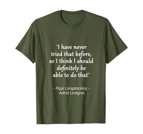 

you can do it - pippi longstocking quote t-shirt, White;black