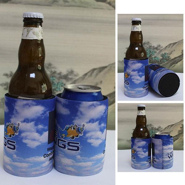 

ice packs/isothermic bags 200pcs /lot customized print neoprene stubby holder beer can picnic cooler cover sleeve for wedding party fav