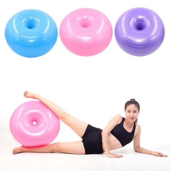 

50cm yoga ball with pump donut trainer body fitness crossfit stretching for gym office home pilates training balls