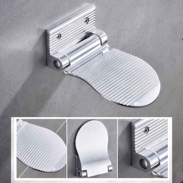 

bath mats aluminium alloy shower footstool non-slip bathroom rest pedestal holder wall mounted auxiliary pedal