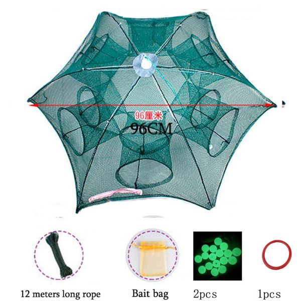 

reinforced 4-20 hole automatic fishing net shrimp cage nylon folding casting set accessories