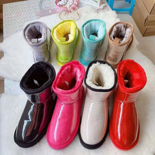 

2021 australian designer ugg uggs classic clear boot wool cashmere women men kids 20 short ii triplet australia womens winter snow boots min, Black