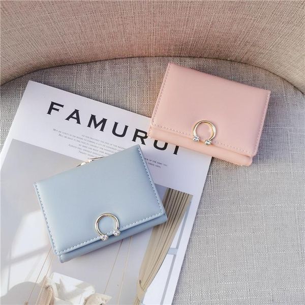 

wallets purse female short 2021 summer fashion folding wallet cute women, Red;black